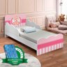 Cama Infantil Com Proteção Lateral Urso Rosa Nuvem Valen Com Colchão Gazin - 1