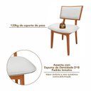 Ver imagem 7 de Kit 2 Cadeiras Madeira Maciça e Estofada Bréscia Espresso Móveis Branco/Champagne/Off White