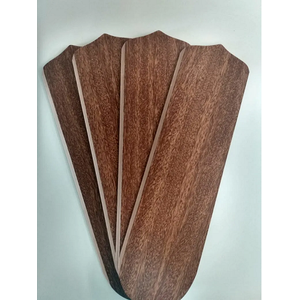 Jogo com 5 Pás de Mdf Mogno para Ventiladores de Teto 13x41 Cm Reta Mademil