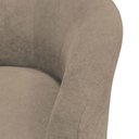 Ver imagem 7 de Poltrona Decorativa Ariel Orgânica Boucle Confortável Marrom com Pés Madeira Loja Sheep