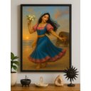 Ver imagem 1 de Quadro Decorativo Cigana Yasmin 24x18cm - com Vidro:moldura Preta