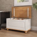 Ver imagem 6 de Baú Assento Organizador Madeira Maciça Bristol Branco Madeirado Idimex