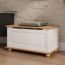 Ver imagem 5 de Baú Assento Organizador Madeira Maciça Bristol Branco Madeirado Idimex