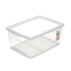 Caixa Organizadora com Tampa de Plástico Cristal Ordene 30l