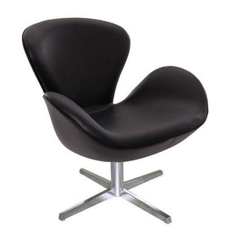 Poltrona Swan Preta Fibra de Vidro