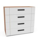 Ver imagem 4 de Cômoda Organizadora 90cm com 4 Gavetas 240841 Linha Lisboa Politorno Móveis