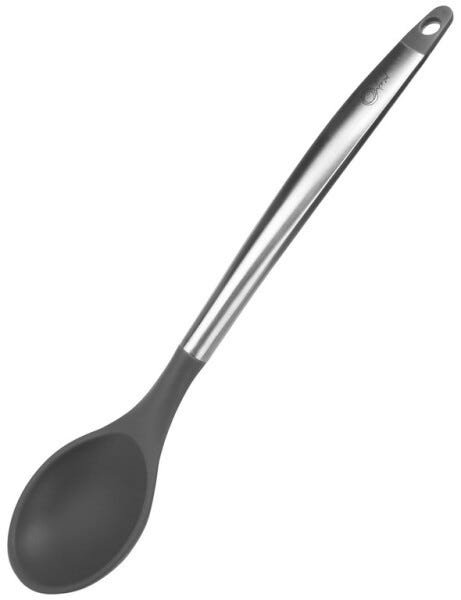 COLHER DE SILICONE COM CABO INOX 33,5CM - COOL GREY - OXFORD