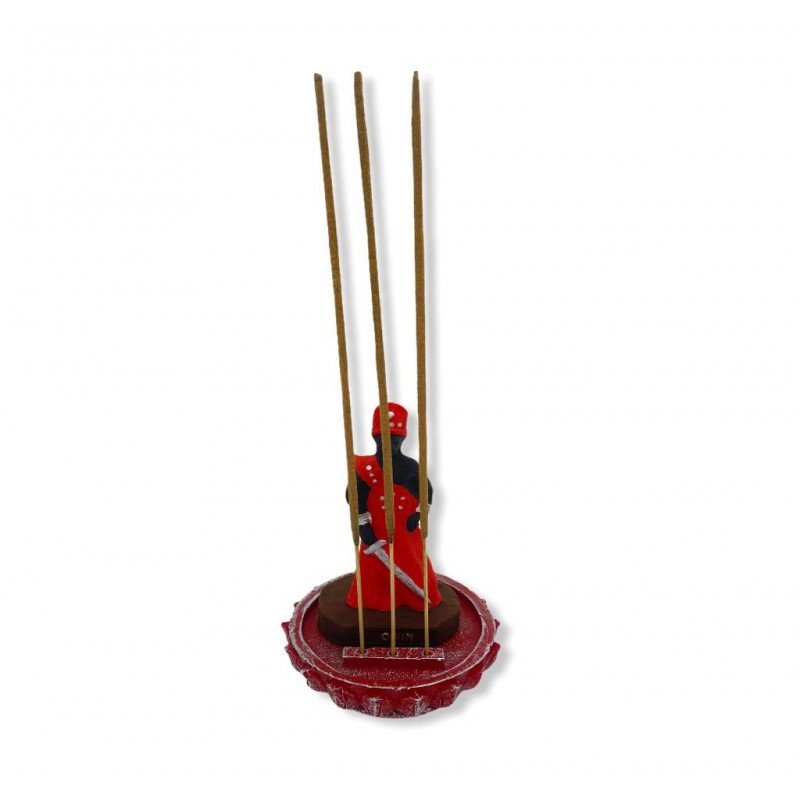 Incensário Orixás 3 Varetas 12 Cm Resina - Escolha a Cor:ogum Vermelho - 2