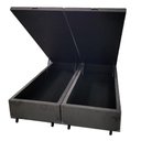 Ver imagem 7 de So1clique Cama Box Baú Queen Bipartido Blindado Suede Cinza com Pistão a Gás Tamanho Único