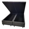 So1clique Cama Box Baú Queen Bipartido Blindado Suede Cinza com Pistão a Gás Tamanho Único - 8