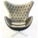 Ver imagem 1 de Poltrona Egg Capitonê Tecido Veludo