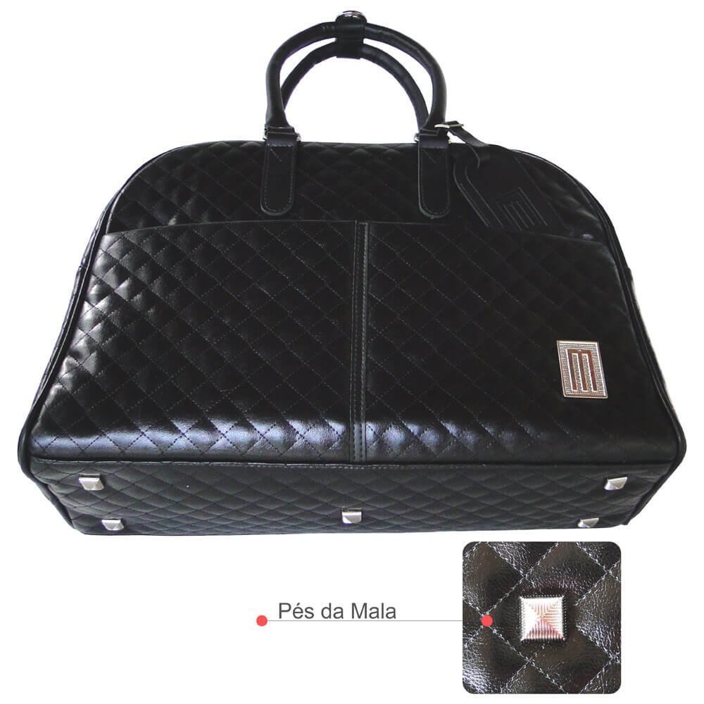Mala de Bordo ou Cabine Bolsa Viagem de Mão Matelassê Mille - 4