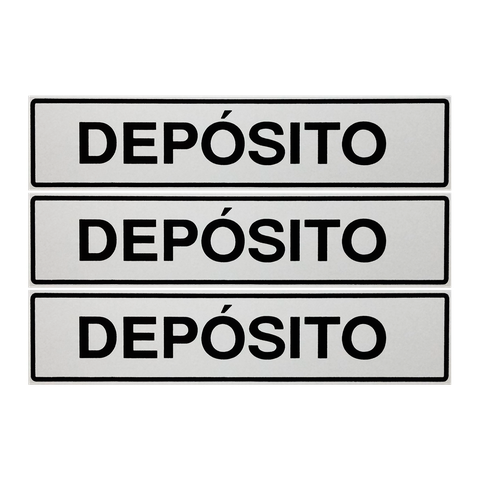 Combo 6 Placas De Sinalização Depósito 30x7 Acesso - B-511 F9e