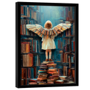 Ver imagem 3 de Quadro Decorativo Menina com Asas de Livro