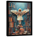 Ver imagem 1 de Quadro Decorativo Menina com Asas de Livro