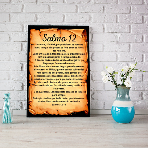 Quadro Salmo 12 -- Br Artes