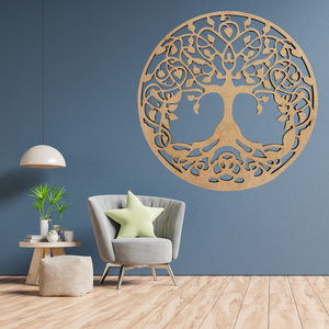 Mandala Arvore Vida - Mdf - Cru - Enfeite Decortivo - 20cm