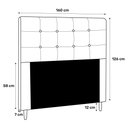 Ver imagem 2 de Cabeceira Cama Box Casal Queen Luna 160cm Corano Marrom