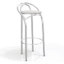 Ver imagem 1 de Banqueta Cromada Alta Assento Branco