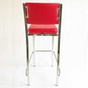 Ver imagem 4 de Banqueta EMPILHÁVEL cromada alta assento e encosto vermelho liso - Poltronas do Sul