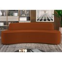 Ver imagem 3 de Sofá 4 Lugares para Sala de Estar Living 230cm Koane D06 Veludo Laranja - Mpozenato