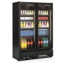 Ver imagem 1 de Expositor Vertical Linha Carbono 2 Portas Gcvr950cb Gelopar Refrigerador 957 Litros All Black 220v