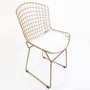 Ver imagem 2 de Kit 4 Cadeiras para cozinha Bertoia Cobre Assento Branco - Direto de Fábrica