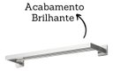 Ver imagem 3 de Assessório Banheiro Toalheiro Prata Brilhante Moderno Luxo