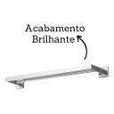 Ver imagem 3 de Assessório Banheiro Toalheiro Prata Brilhante Moderno Luxo
