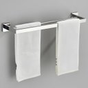 Ver imagem 5 de Assessório Banheiro Toalheiro Prata Brilhante Moderno Luxo