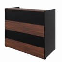 Ver imagem 5 de Balcão Atendimento Recepção Consultório F5 MDP 120cm Louro Preto com Preto