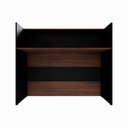 Ver imagem 7 de Balcão Atendimento Recepção Consultório F5 MDP 120cm Louro Preto com Preto