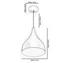 Ver imagem 3 de Lustre Pendente Gota Média Alumínio 30cm Branco/Cobre