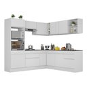 Ver imagem 3 de Armário de Cozinha Completa de Canto com Rodapé Veneza Multimóveis MP2080.891 Branco