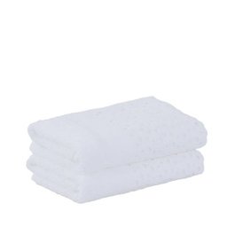 Kit Toalhas de Lavabo Bordado Inglês Crystal Buddemeyer 2 Peças Branco - 1