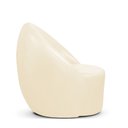 Ver imagem 6 de Poltrona Decorativa Orgânica Giratória Kit 2 Lua Sintético Pu Bege D03 - D’Rossi