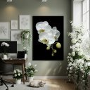 Ver imagem 2 de Quadro Decorativo Orquídea Pura 70x50cm Mold Preta