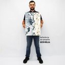 Ver imagem 2 de Quadro Decorativo em Canvas Abstrato Mármore Azul e Branco TaColado Moldura Flutuante 4,5cm Madeira