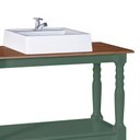 Ver imagem 4 de Bancada Aparador para Banheiro com Cuba 1 Gaveta Dália 3063 Linz Móveis - Verde Musgo/imbuia Glazer