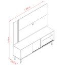Ver imagem 4 de Combo Cronos Tvs até 60” Cinamomo Off White 713139 Madetec
