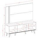 Ver imagem 5 de Combo Cronos Tvs até 60” Cinamomo Off White 713139 Madetec