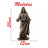 Decoração Escultura Jesus Cristo Bronze Estátua Resina 30cm - 2