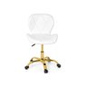 Cadeira Office Eiffel Slim Base Giratória Branca - Dourada - 1