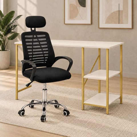 Mesa Star 110 Industrial com Cadeira Diretor