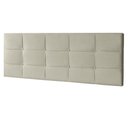 Ver imagem 2 de Cabeceira Painel Solteiro 0,90m Roma Suede Bege Sky Mobile