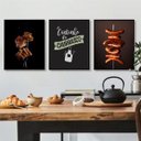 Ver imagem 2 de Kit 3 Quadros Decorativos Cantinho Churrasco Fotos 33x24cm:madeira Preta