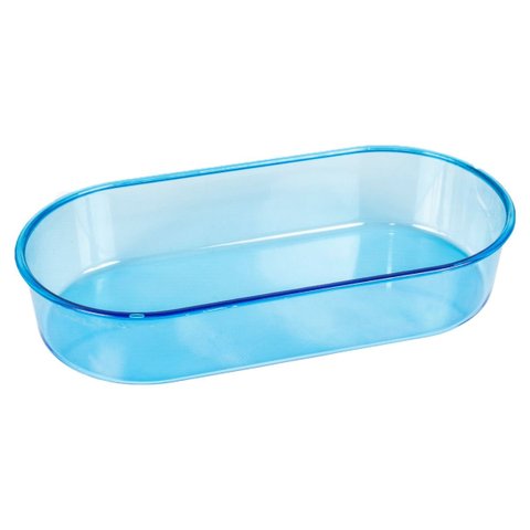 Banheira Azul Oval Extra Grande 700ml 6 Unidades Pet Piu Jel Plast