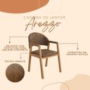 Ver imagem 7 de Kit 2 Cadeira de Jantar Arezzo Estofada Sala ou Área Gourmet Madeira Maciça:nobuck Marrom