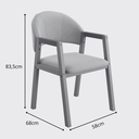 Ver mais imagens de Kit 2 Cadeira de Jantar Arezzo Estofada Sala ou Área Gourmet Madeira Maciça:nobuck Marrom