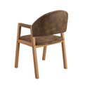 Ver imagem 6 de Kit 2 Cadeira de Jantar Arezzo Estofada Sala ou Área Gourmet Madeira Maciça:nobuck Marrom